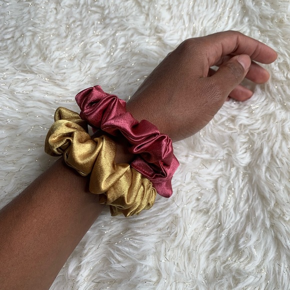 Set of 2 Small Zabeline Satin Hair Scrunchies - Picture 3 of 5